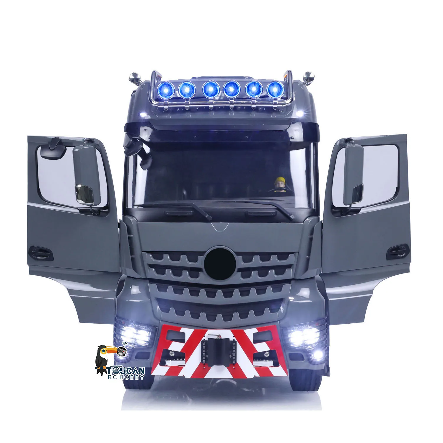 

Радиоуправляемый трактор-грузовик LESU 1/14 RTR, металлическое шасси 8x8, багажник для оборудования, модель TOUCAN с звуком и светом, управление I6S