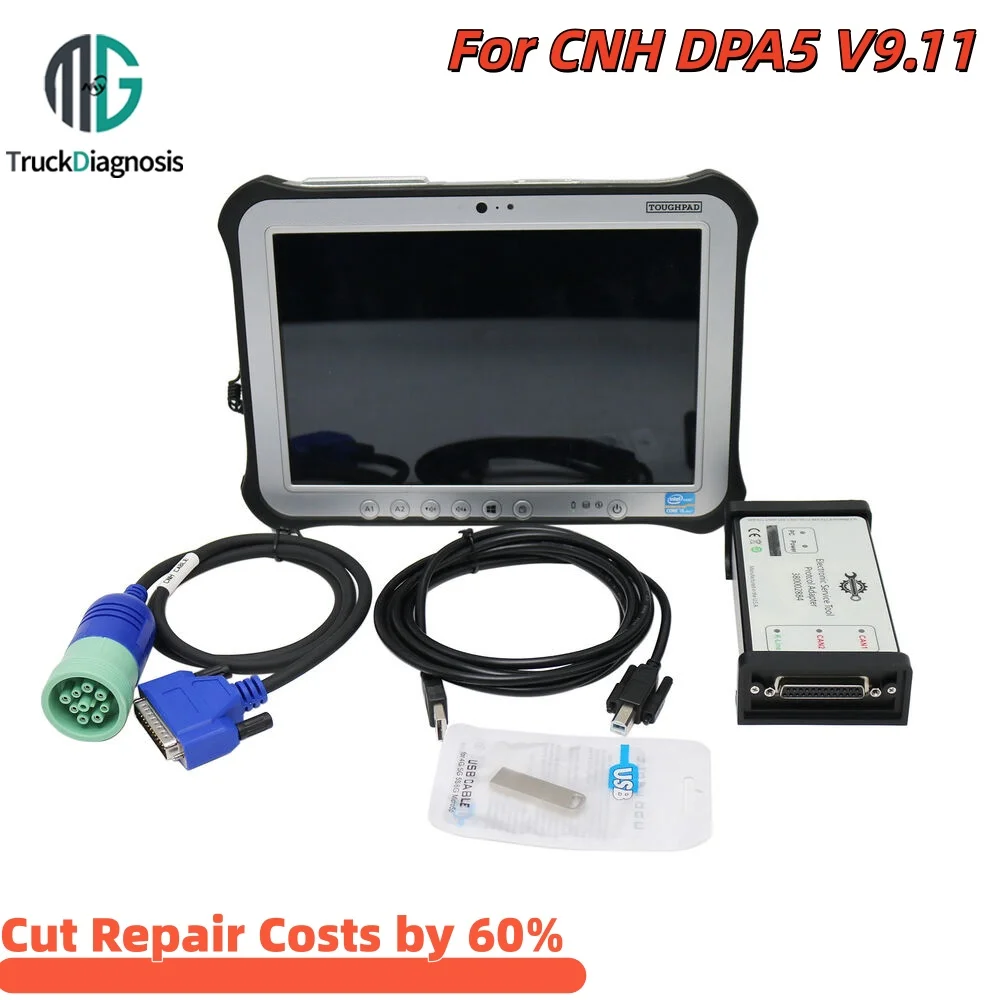 

For CNH DPA5 Diagnostic Tool V9.8 V9.11 for Heavy Truck Trailer Bus Wheel Loader Excavator Electronic Service Tool