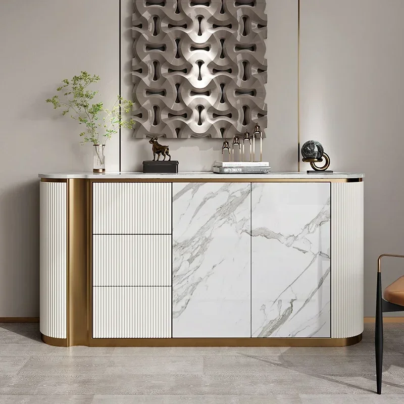 

NEW Light Luxury Sideboard Cabinet Modern Entrance Cabinet Hallway Paint High-End Shoe Cabinet Living Room Locker