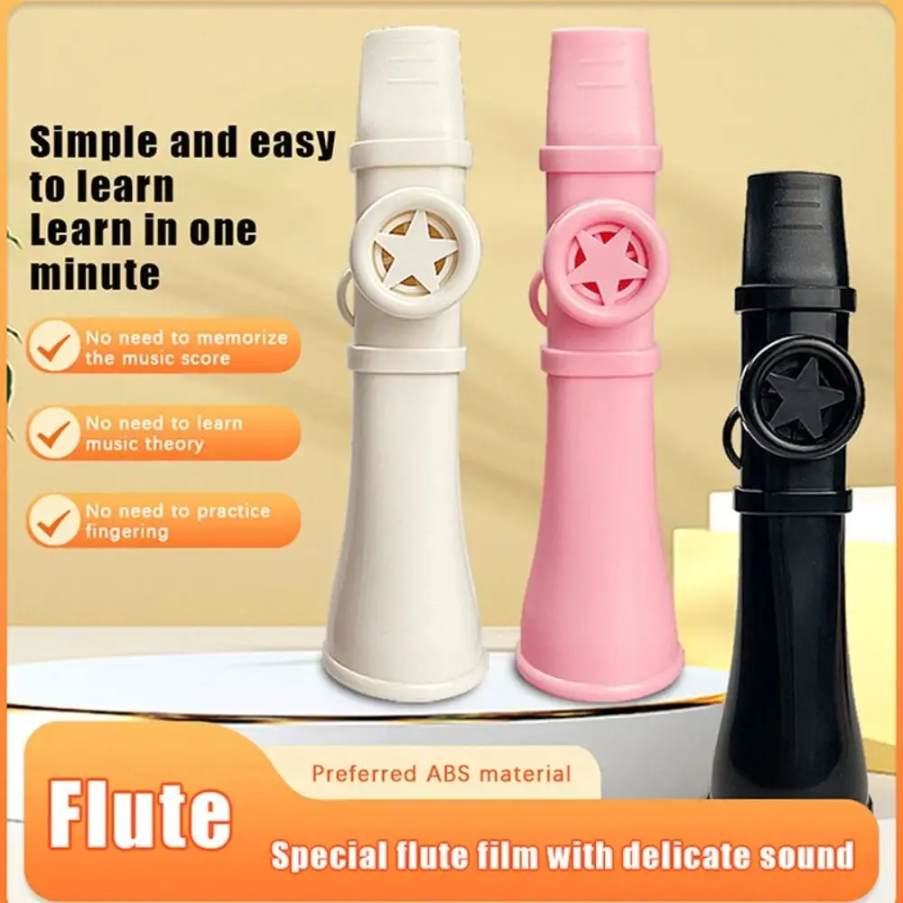 

Flute-shaped Kazoo Instrument Wear-resistant Detachable Colored Flute Portable Learn Easily ABS Kazoo Instrument Music Lover