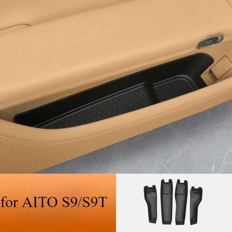 

Car Door Storage Barrel for AITO S9/S9T Door Armrest Stowing Box Holder Container Tray Interior Accessories