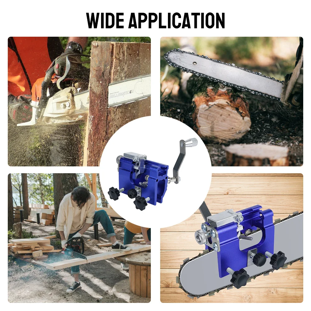 Electric Saws Repair Tools Hand-operated Woodworking Chainsaw Sharpener Wood and Garden Sharpening With 3 Grinding Rod