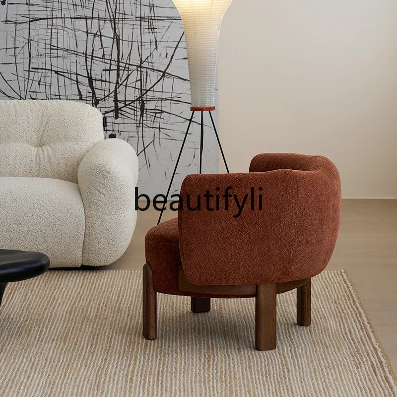 

CC French retro solid wood leisure chair single sofa antique single chair
