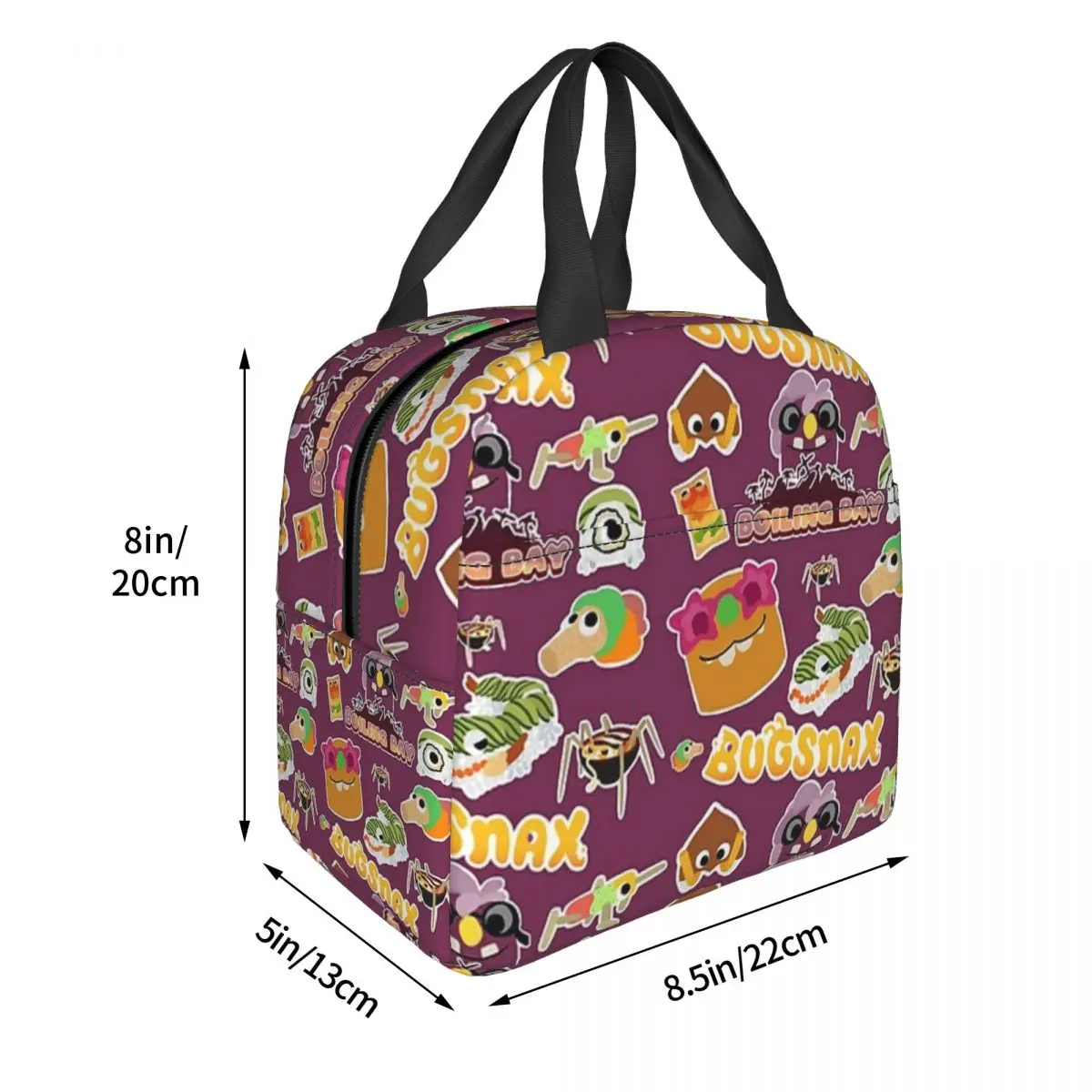 Boiling Bay Bugsnax Fan Art Insulated Lunch Bag for Women Children Leakproof Food Boxes Thermal Lunch Box Tote