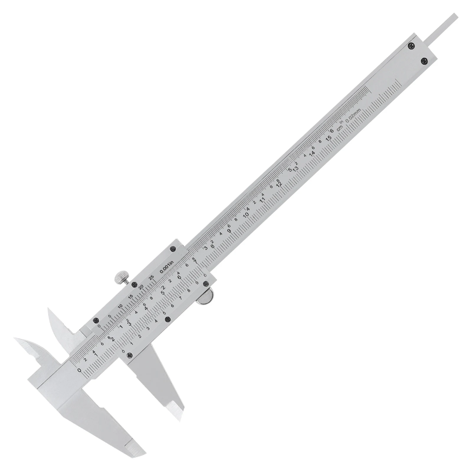 Imagem -03 - Aço Carbono Métrica & Imperial Escalas Duplas Vernier Caliper Gauge Slide Caliper Ferramenta de Medição com Pano de Limpeza Macio 0150 mm de