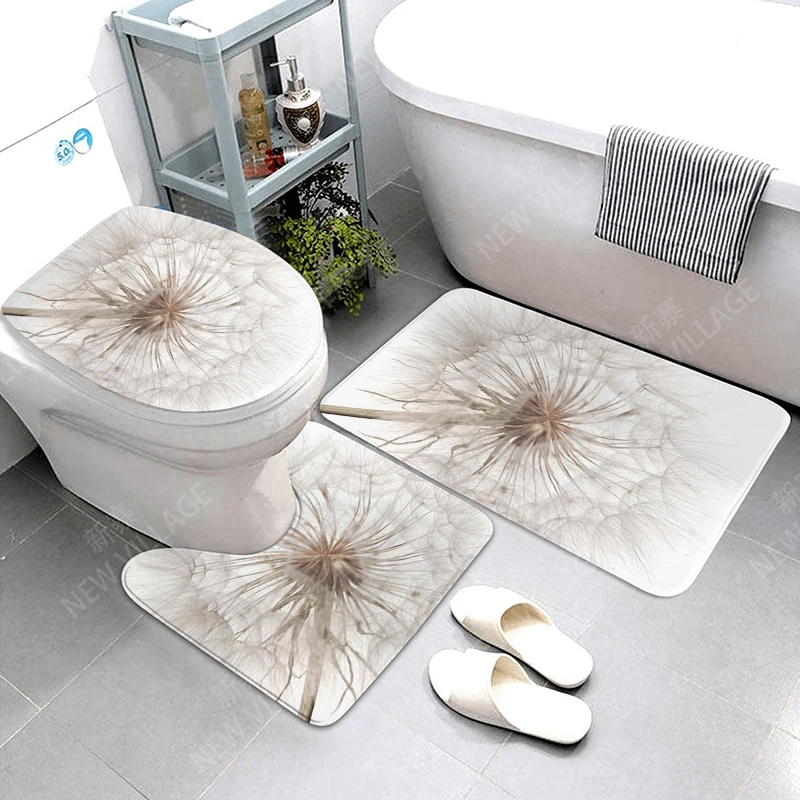 Anti-slip Bath Mat Bathroom Rug Shower Mat Decorative Absorbent Foot Mat Entrance Bathtub toilet rug boho Nordic plant leaf