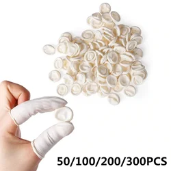 20-200Pcs/Bag Natural Rubber Disposable Latex Finger Cots Sets Fingertips Protector Gloves White anti static Finger sleeve