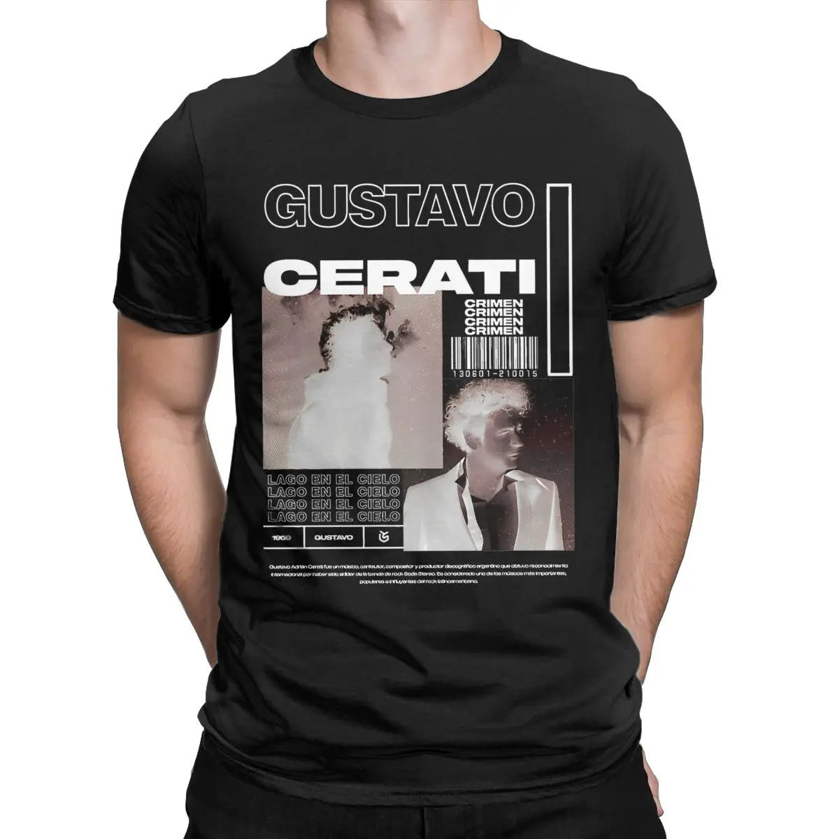 Men T-Shirts Gustavo Cerati Gracias Totales Funny Cotton Tee Shirt Short Sleeve Singer Music T Shirts Crew Neck merchandise Gift