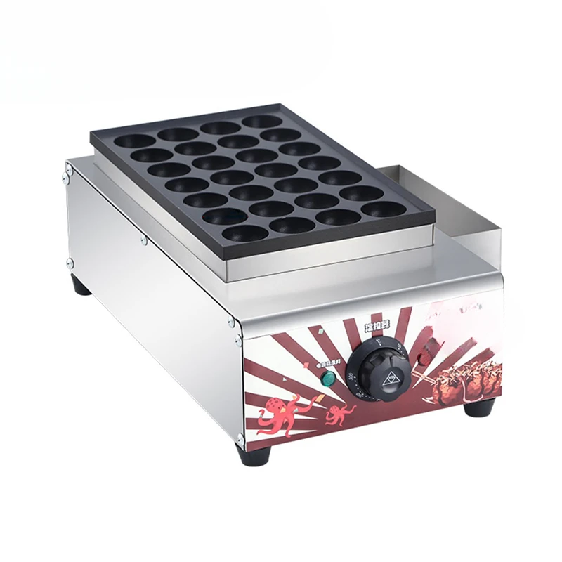 Commerciale Elettrico Takoyaki Maker Grill Polpo Palla di Carne Macchina di Cottura Antiaderente Gas Chibi Maruko Fornello 28 Fori Spina UE USA