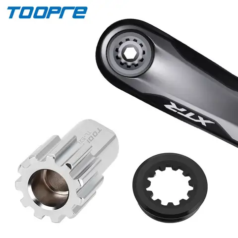 XTR M9100 MTB 자전거 크랭크 설치 스패너 슬리브 도구 사이클링 수리 도구 부품 용 자전거 크랭크 암 리무버 렌치
