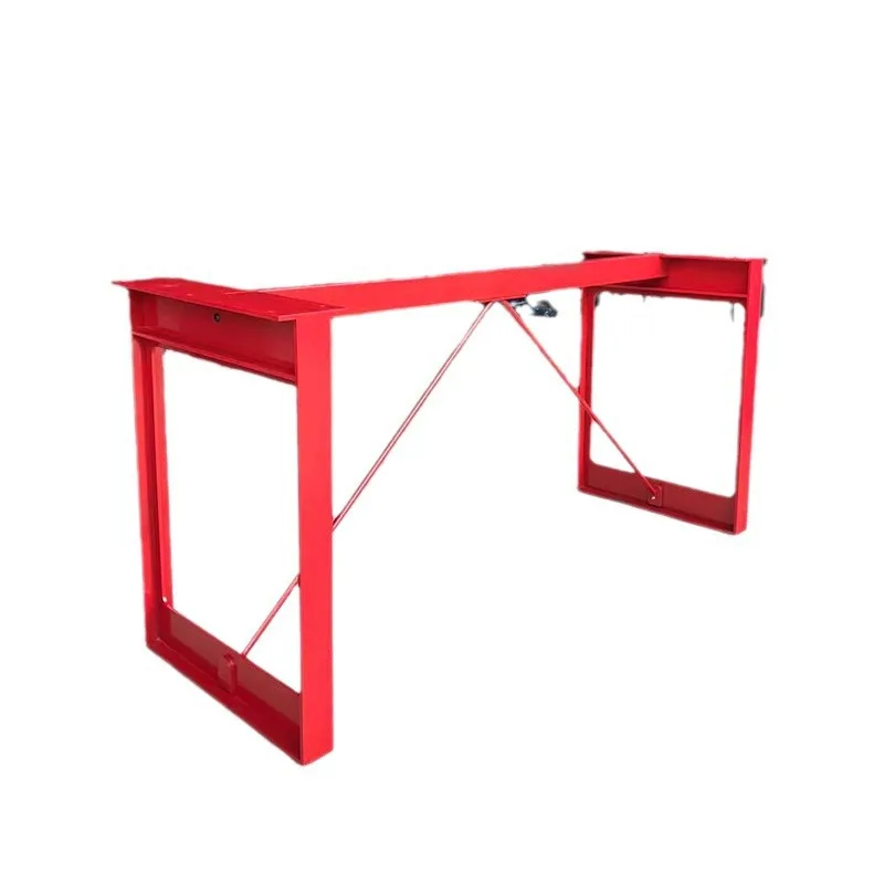 

Red, carbon steel dining table legs, solid thickened, desk legs, desk stand