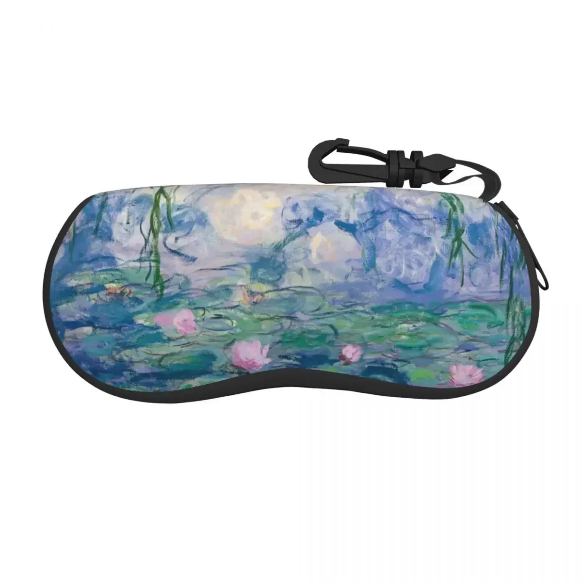 Water Lilies Claude Monet Fine Art Shell Eyeglasses Case Women Men Cool French Painter Art Glasses Case Sunglasses Box Pouch