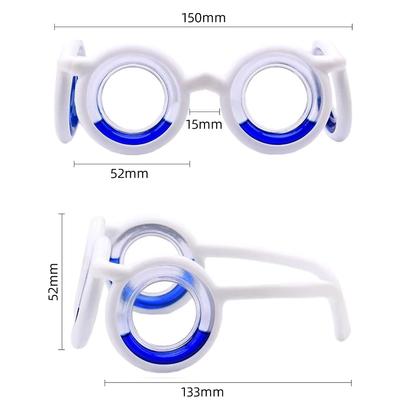 Anti-Sickness Glasses Without Lens Anti Vertigo Glasses Detachable Lightweight Supplies for Old Adults Children Outdoor Travel