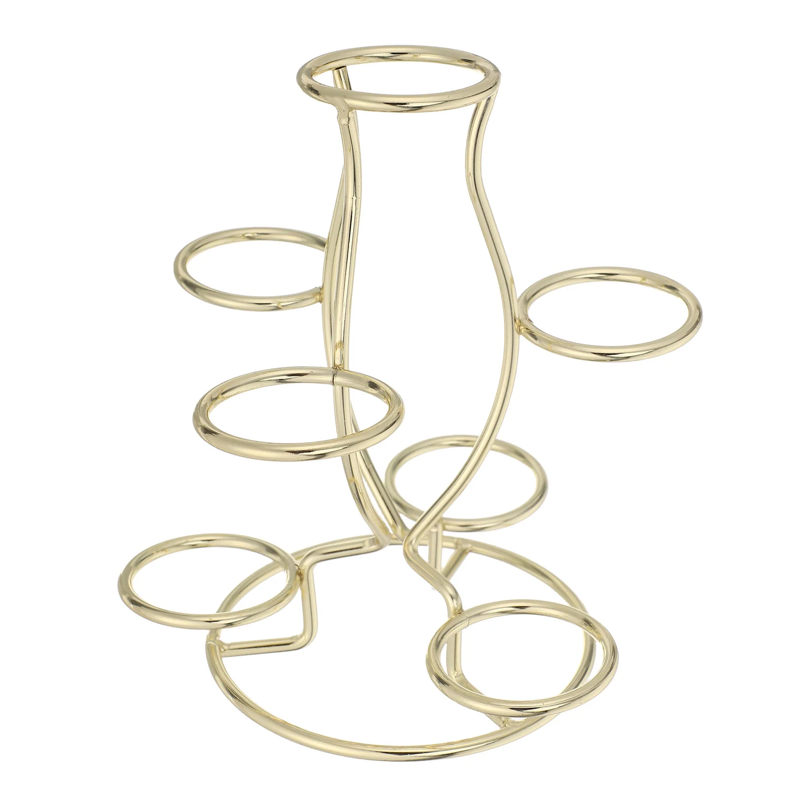 كريستال الكرة حامل الحديد 7 فتحات قاعدة عرض المجال المعدني لحامل الكرات الأرضية غرفة المعيشة مكتب ديكور المجالات #6