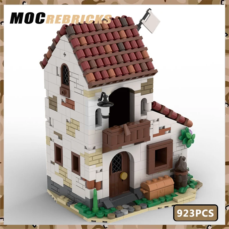 Moc streetcape cidade série casa pirata popular blocos de construção modelos compatíveis educação brinquedo tijolos crianças presentes natal