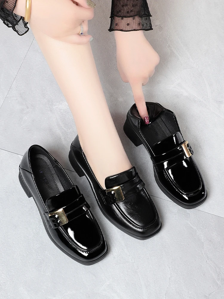 black-soft-leather-women's-flats-backless-deep-mouth-soft-bottom-casual-loafers-spring-autumn-season-ladies-fashion-shoes