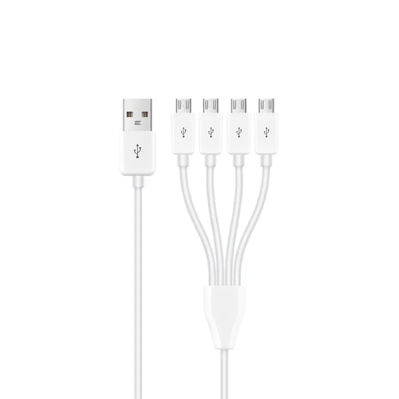 0.5M 4 Port Micro USB to USB Splitter Charging Cable For Smartphone Tablet