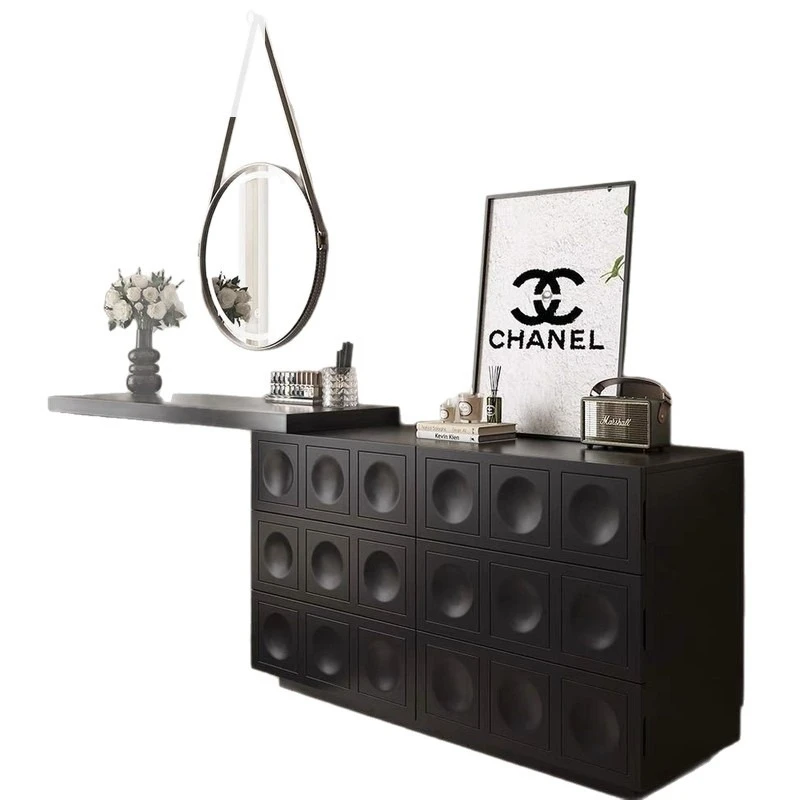 

Retro solid wood dresser, chest, integrated bedroom, simple dressing table