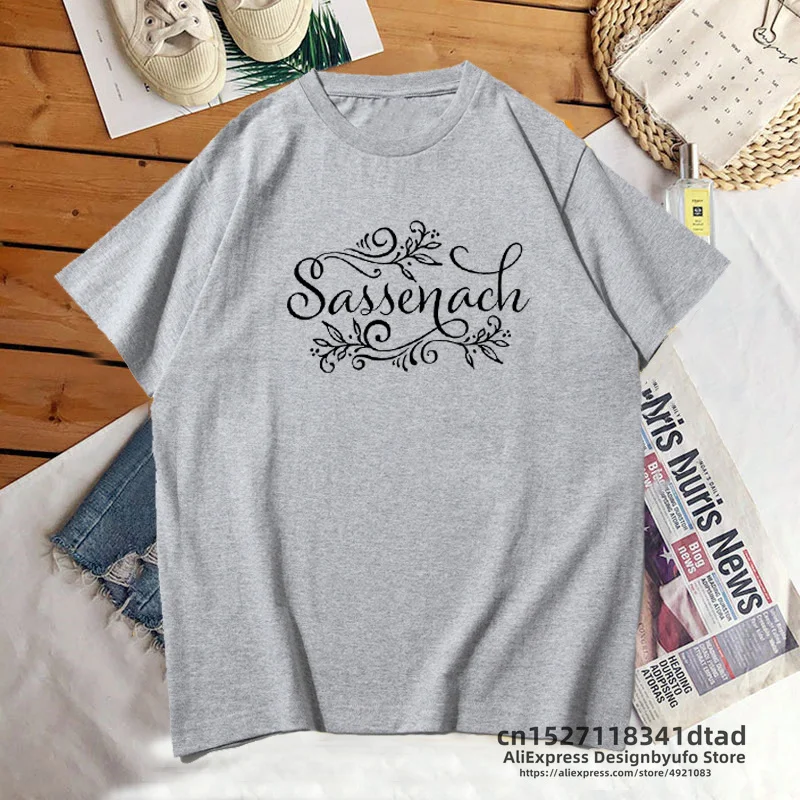 Sassenach t Shirts Claire Outlander Book Series t Shirt Jamie Fraser Ridge Clan tee shirt women summer short sleeve clothes