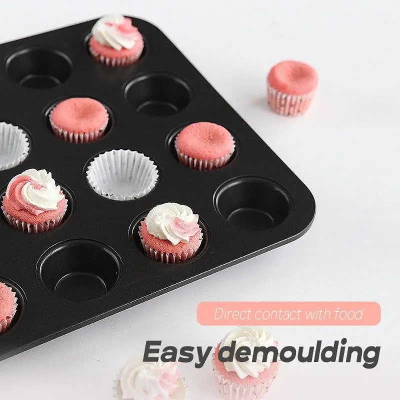 24/35 Holes Non‑Stick Muffin Cup Baking Tray Mold Mini Pudding Cupcake Pan Baking‑Specific Kitchen Tools