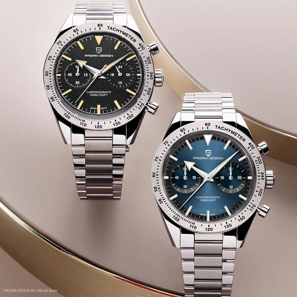 PAGANI DESIGN Luxury Quartz Watch Men 40mm Sapphire Crystal