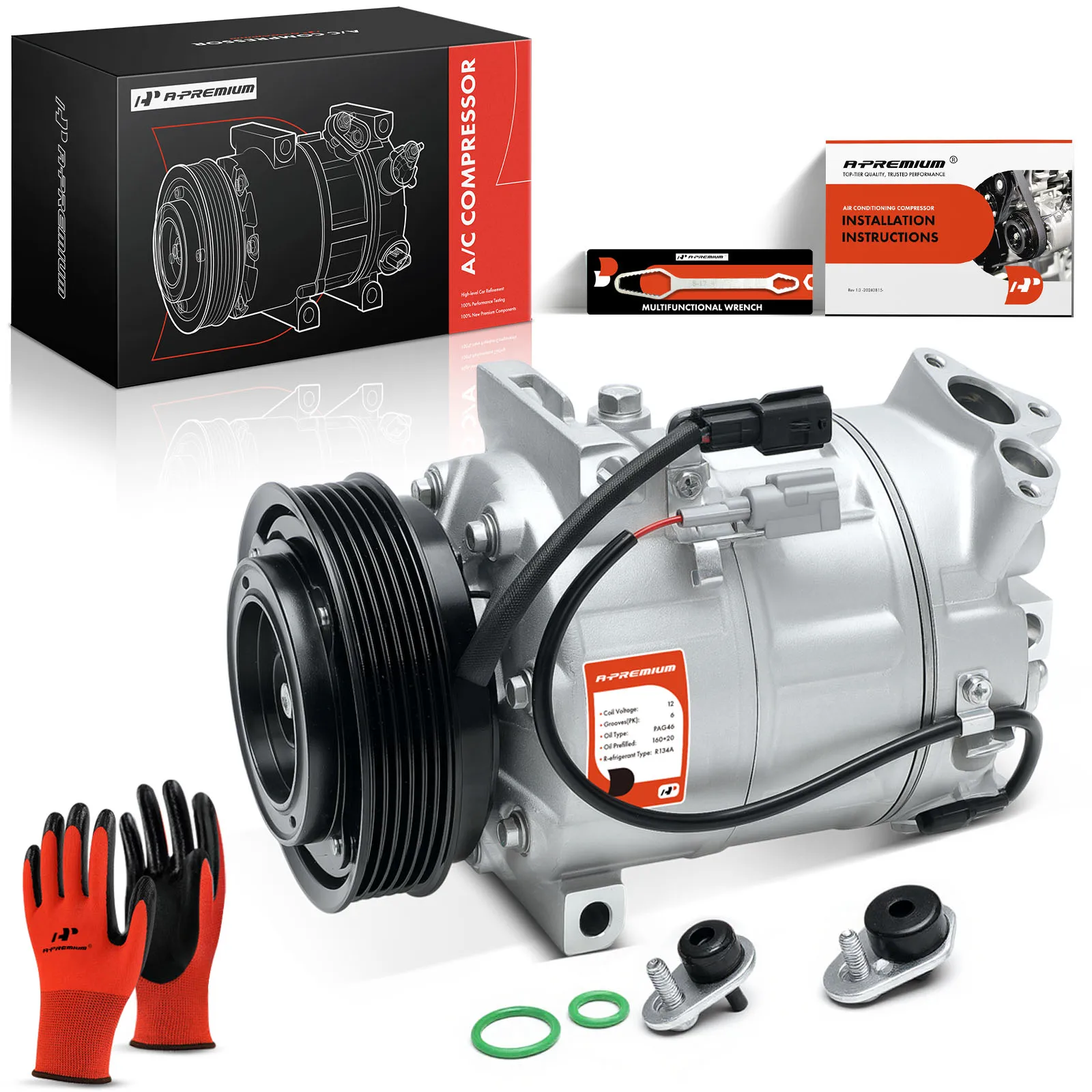 A-Premium AC Compressor with DCS17 Style for Nissan Altima 2019-2025