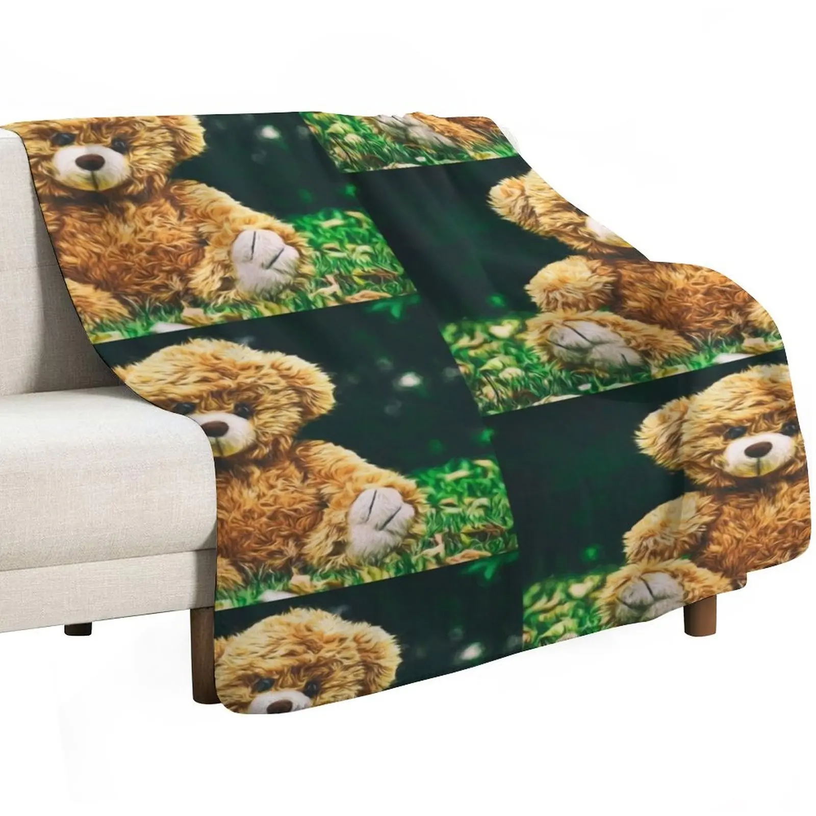 Adorable Teddy Throw Blanket Decorative Sofas Flannels Retros Plaid on the sofa Decoratives Plaid Blankets