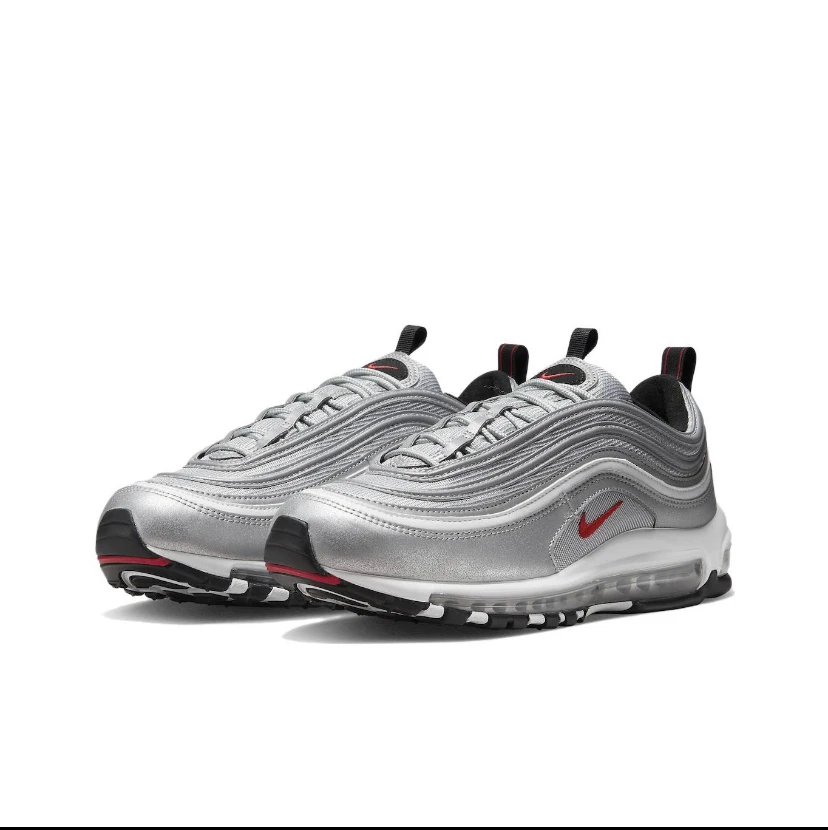 Nike Air Max 97 Running Shoes for Men and Women Silver Vintage Classic Wear-resistant Unisex