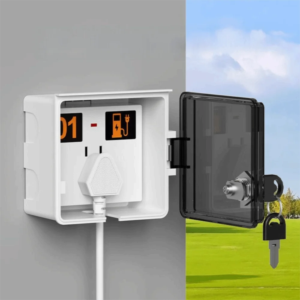 

Водонепроницаемый уличный защитный бокс для розеток с замком, утолщенный, противоугонный, пылезащитный, для зарядных устройств, тип 86