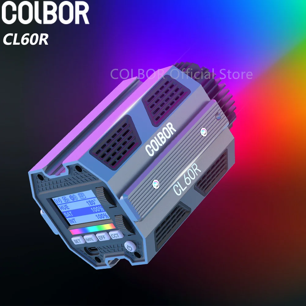 

COLBOR CL60 RGB видео светильник App управление для Youtube TikTok камера для видеоинтервью фотографическое строение Мини Размер Карманный COB