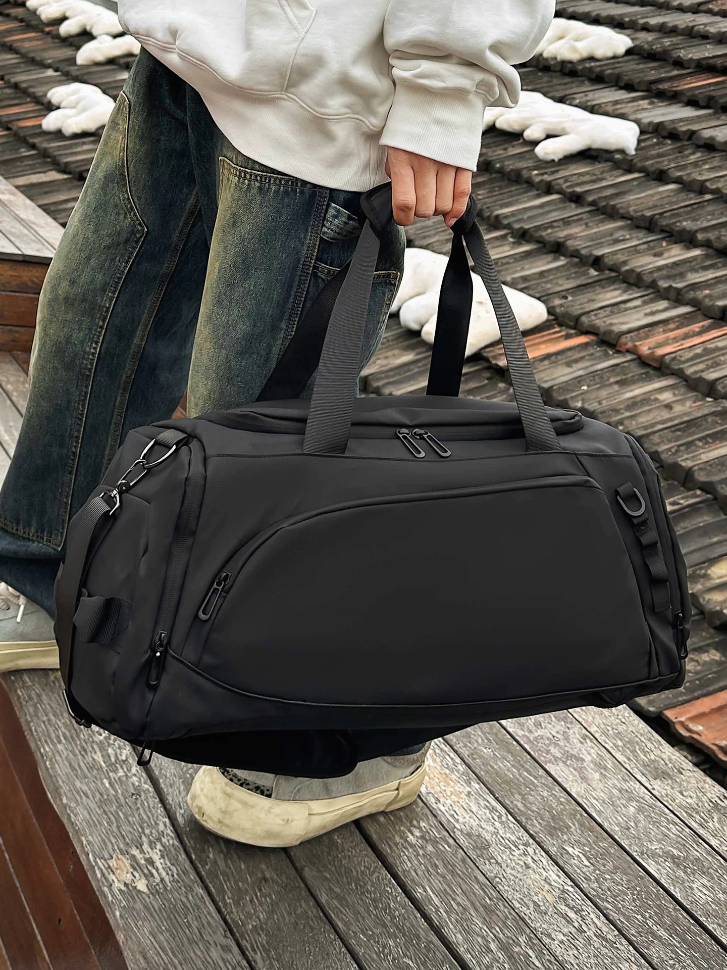 large-capacity-multi-functional-travel-bag-waterproof-shoulder-bag-with-handle-for-short-trips-unisex-oxford-cloth-luggage-bag