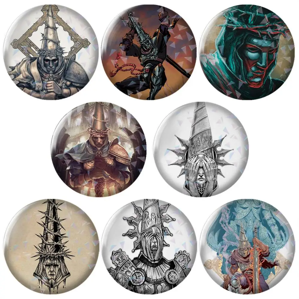 Blasphemous-S The Penitent One Game-e Brooch Vintage Alloy Brooch Pins, Antique Style Decorative Badges for Daily Ornament
