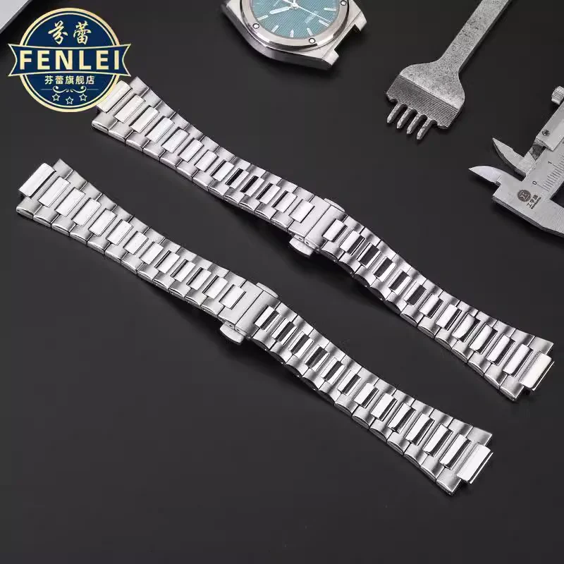 For IWC Engineer IW328901 IW328903/04 Metal Watch Band Silver Men's Raised Solid 316 Stainless Steel Watch Strap 13.5mm Bracelet