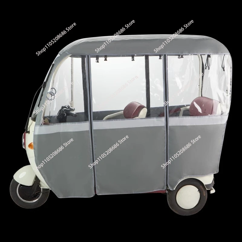 New electric tricycle canopy integrated canopy  special rain curtain windshield canopy