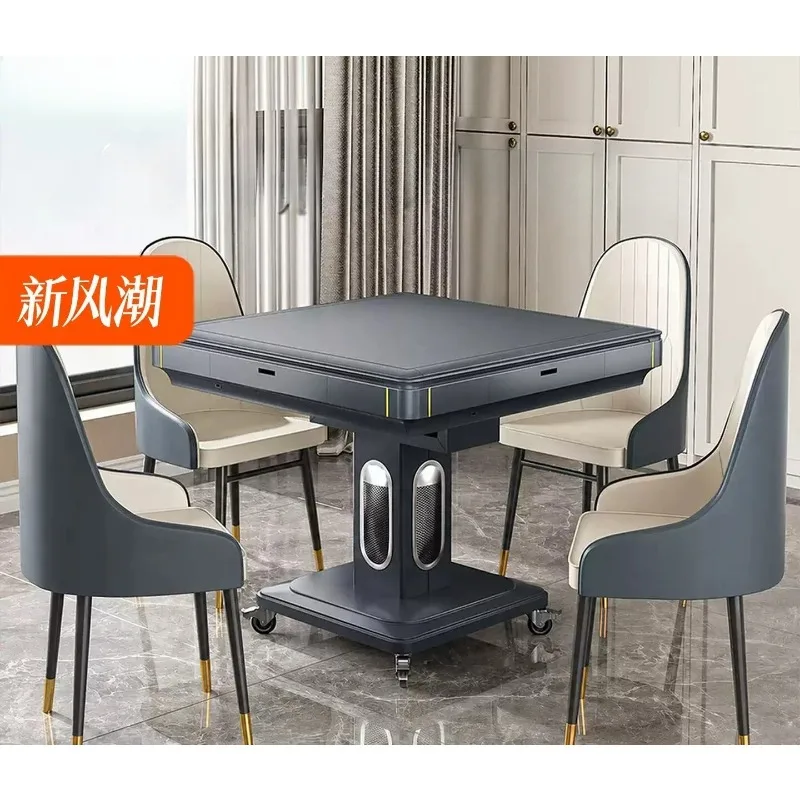 Smart Foldable Automatic Mahjong Table Silent Dual Purpose Dining Table with Heating for Home