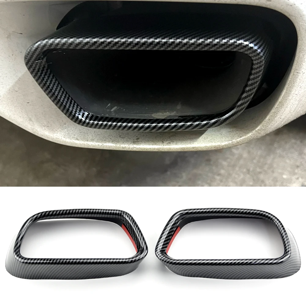 Car Tail Muffler Exhaust Pipe Output Cover Black Stainless Steel Car Tail Throat Accessories For BMW X5 X6 F15 F16 2014-2018