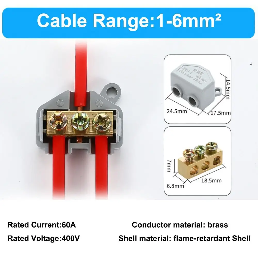 Quick Electrical Cable Splice High Power High Power Splitter Conductor Brass Quick Terminal Block Fast Connector Electrical