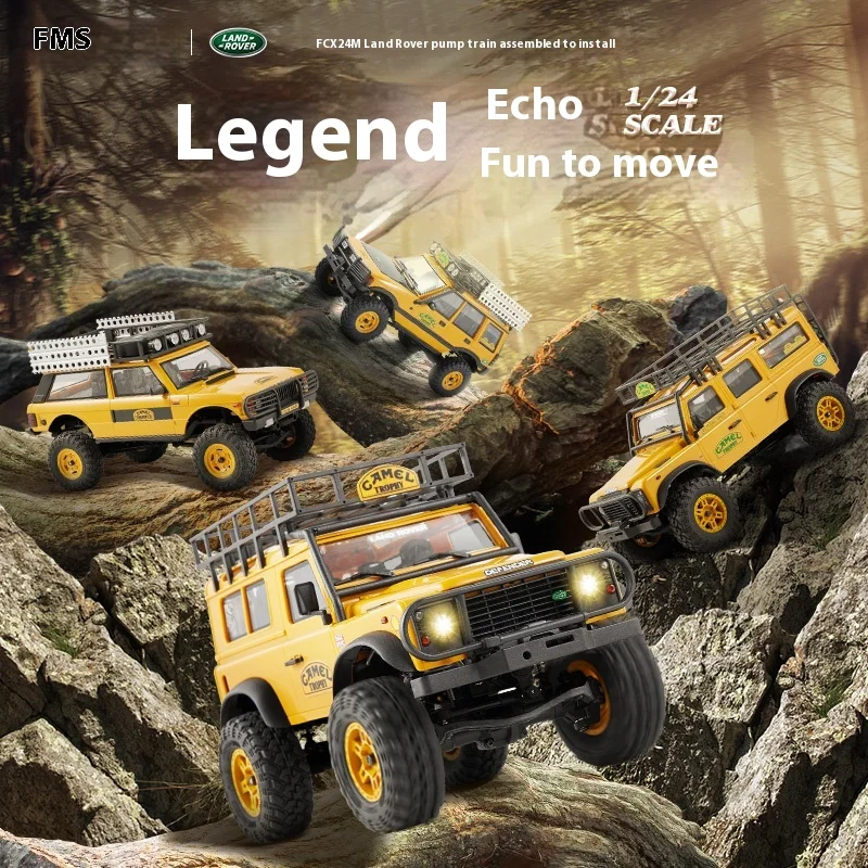 Fms Nowy produkt 1/24fcx24m Land Rover Series Rc Zdalnie sterowany pojazd terenowy z napędem na cztery koła Model pojazdu elektrycznego Zabawka C