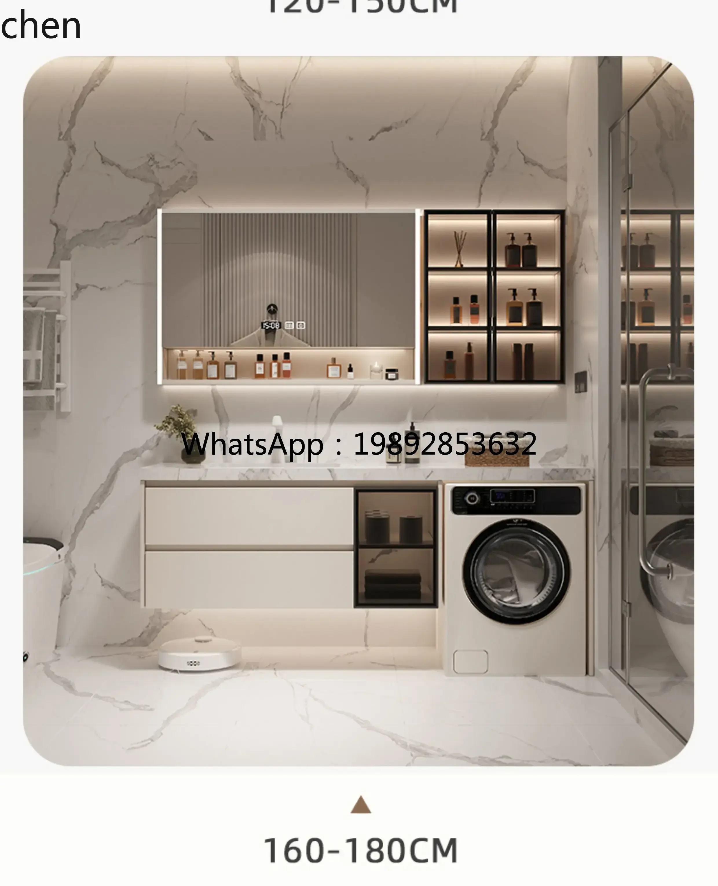 XX  simple balcony washing machine integrated cabinet combination rock slab bathroom cabinet toilet washstand