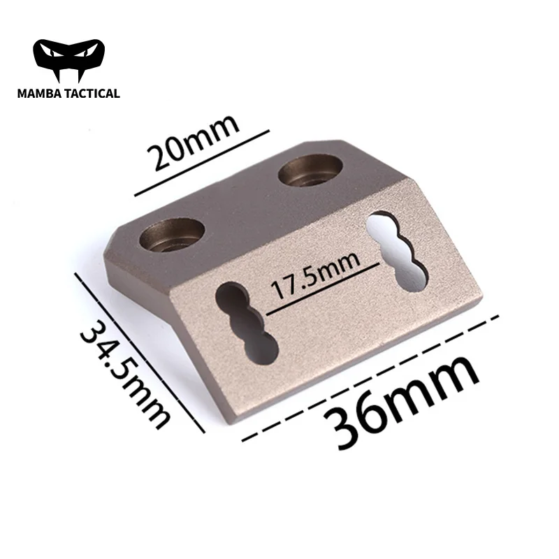 Tactical Mini Metal Offset Base Surefir M300&M600 WADSN Flashlight Scout LightCNC Mount Fit Keymod Mlok Rail Hunting Accessories