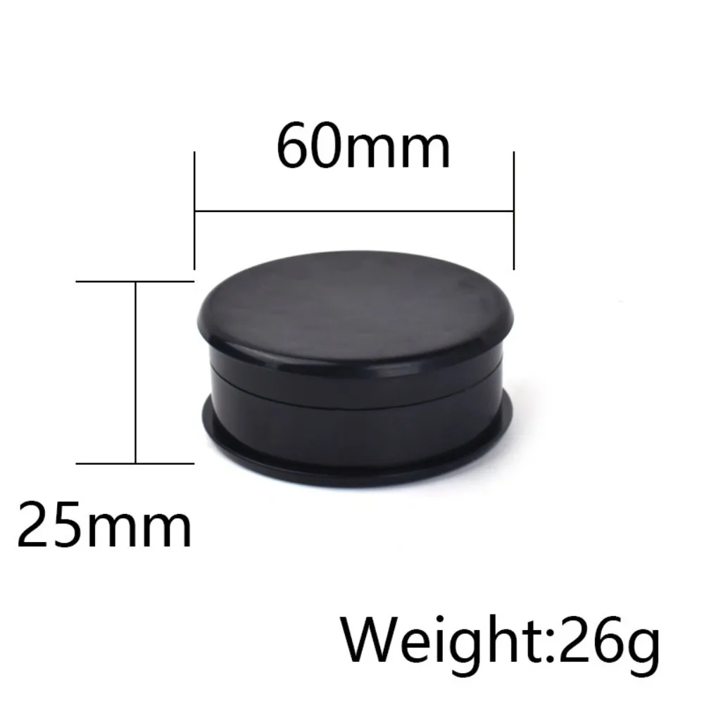 60mm Solid Color Herb Grinder Plastic Material Three-layer Manual Surface Grinder Compact Portable Men's Gift