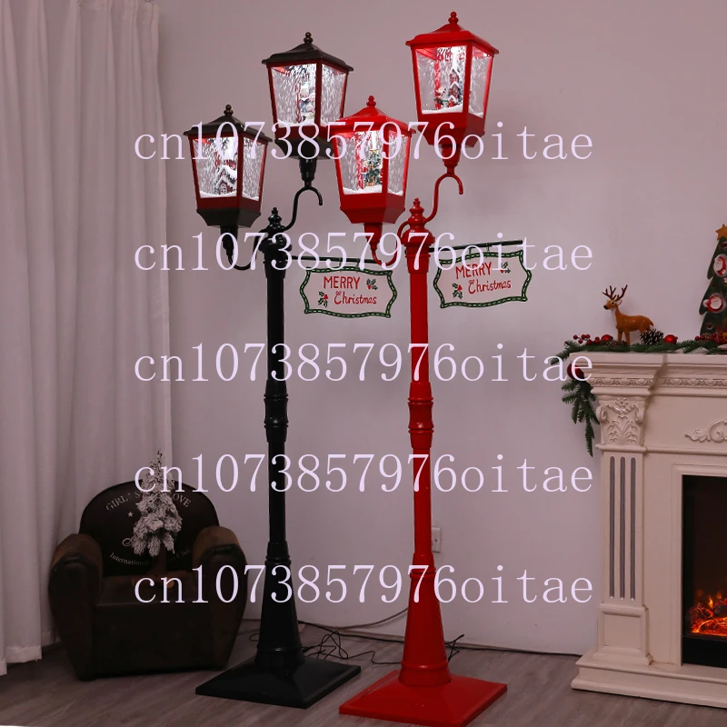 Christmas Decorations Snow Street Lights Music Snow Lights Shopping Mall Hotel Snow Atmosphere Window Scene Arrangement Ornament