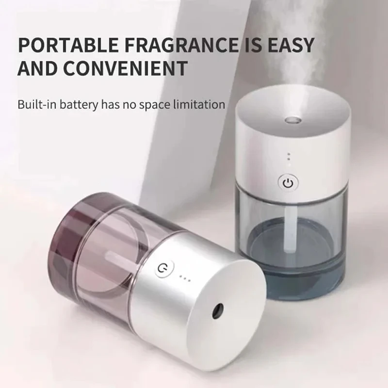 Car Air Freshener USB Rechargeable Essential Oil Diffuser Room Fragrance Diffuser Cool Mist Humidifier Scent Machine