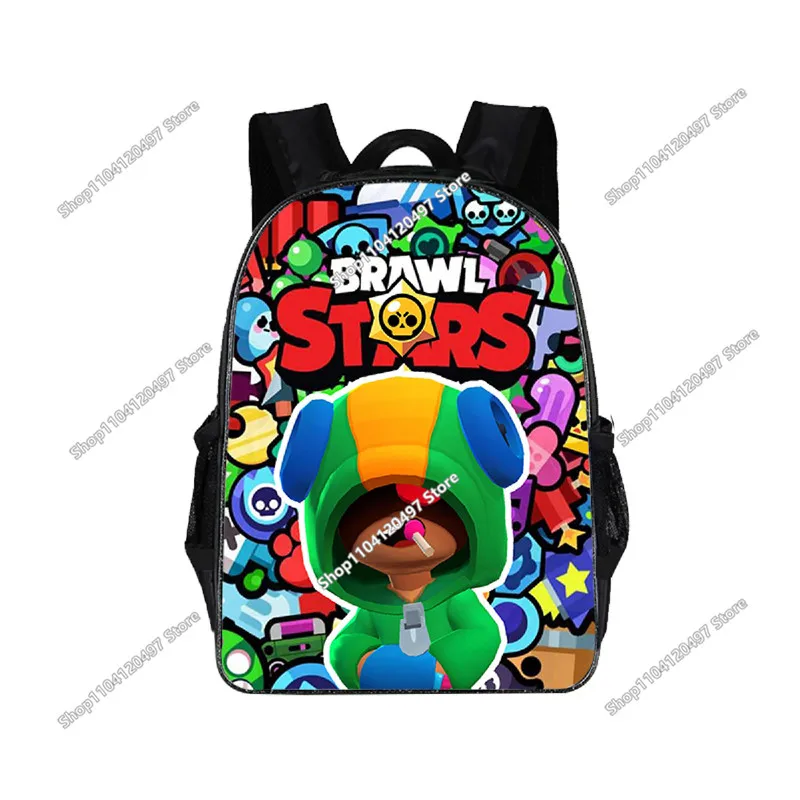 Wilderness Game Cosplay Brawl Stars-rugzakken Waterdichte dagrugzak Lichtgewicht schooltassen Etui - afbeelding 2
