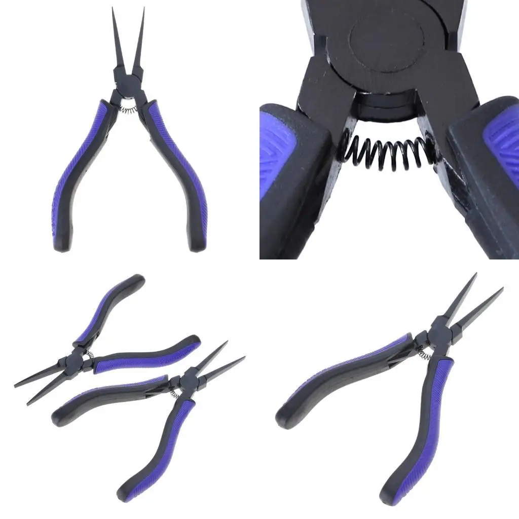 

R9UF Mini Toothless Flat Nose Pliers, Thin Flat Nose Tongs For Electronic Jewelry Making DIY Manual Pliers for Jewelry Repair