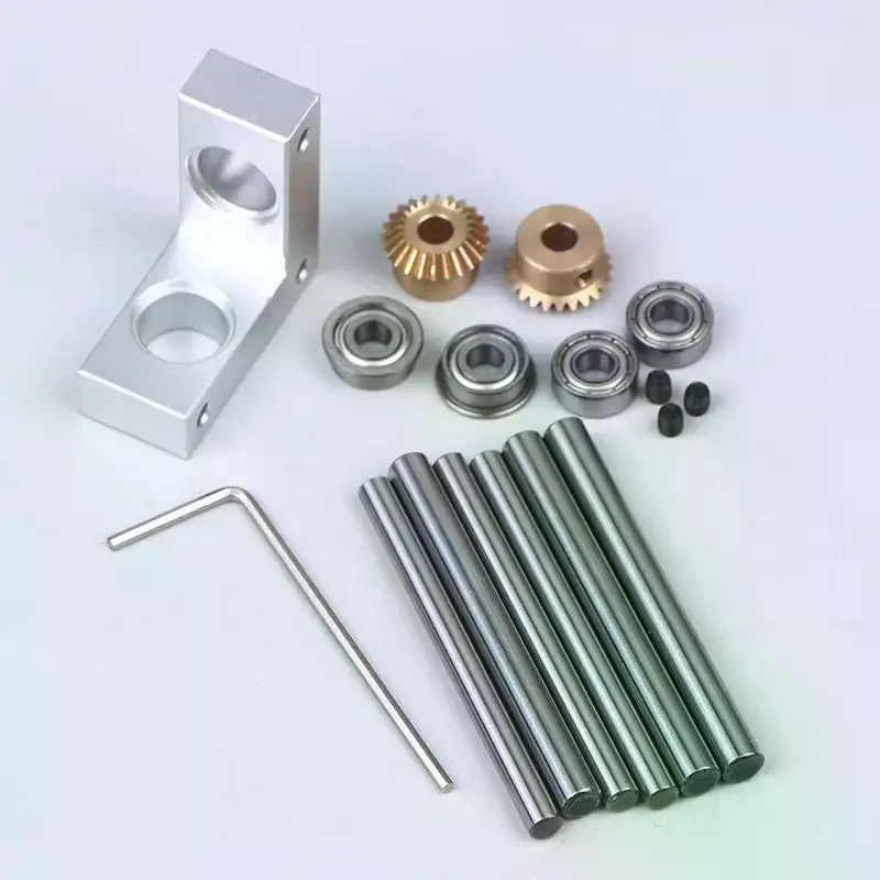 

4/5mm Mini Right Angle Rotator Small 90 Degree 1:1 Gearbox Bevel Gear Commutator Model Transmission Case