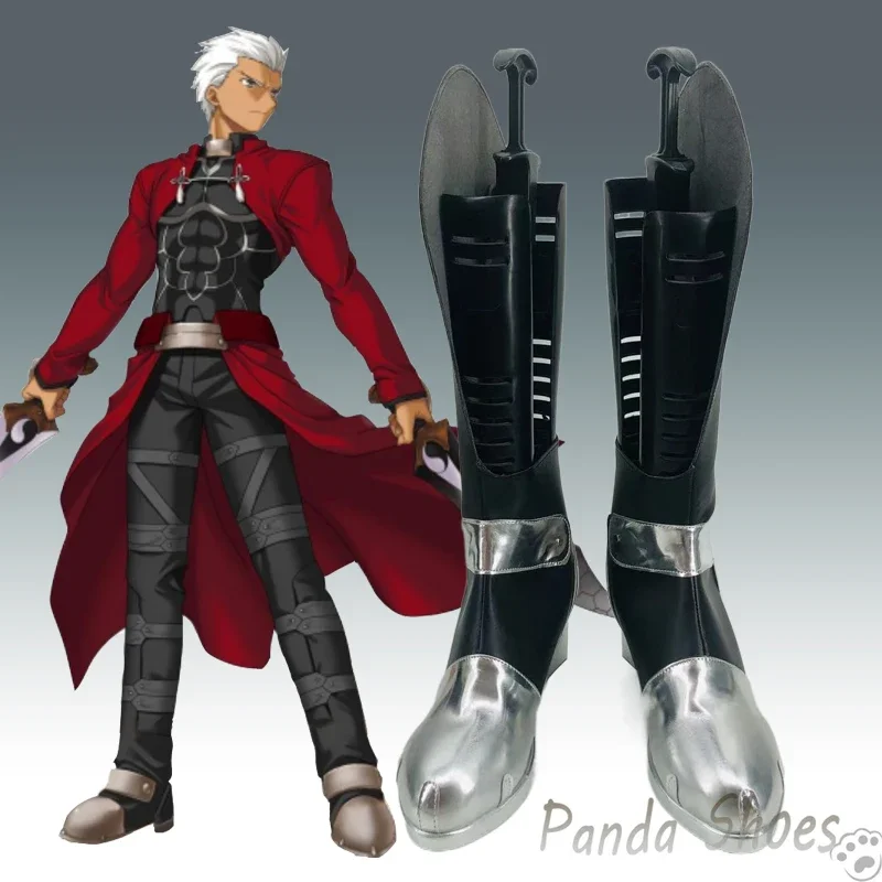 Zapatos de Cosplay de Fate Emiya Shiro, juego de Anime Cos, Botas Largas, accesorios de vestuario de cómic para fiesta de Halloween
