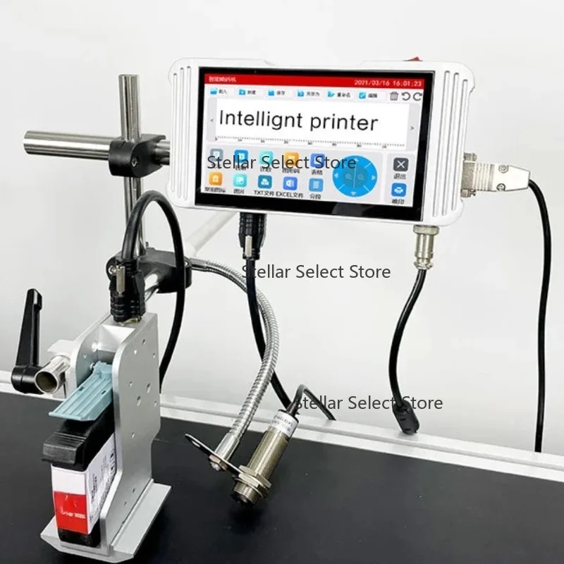 Newest 12.7mm 50mm Variable Expire Date QR Code Series Number Automatic Online Coding Machine Batch Printing Inkjet Printer