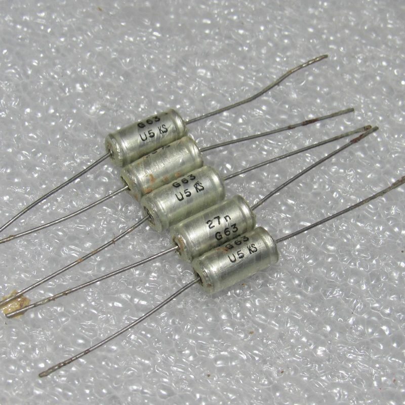 

20PCS/Netherlands 63V 0.027 UF 2.5% axial tin foil audio capacitor