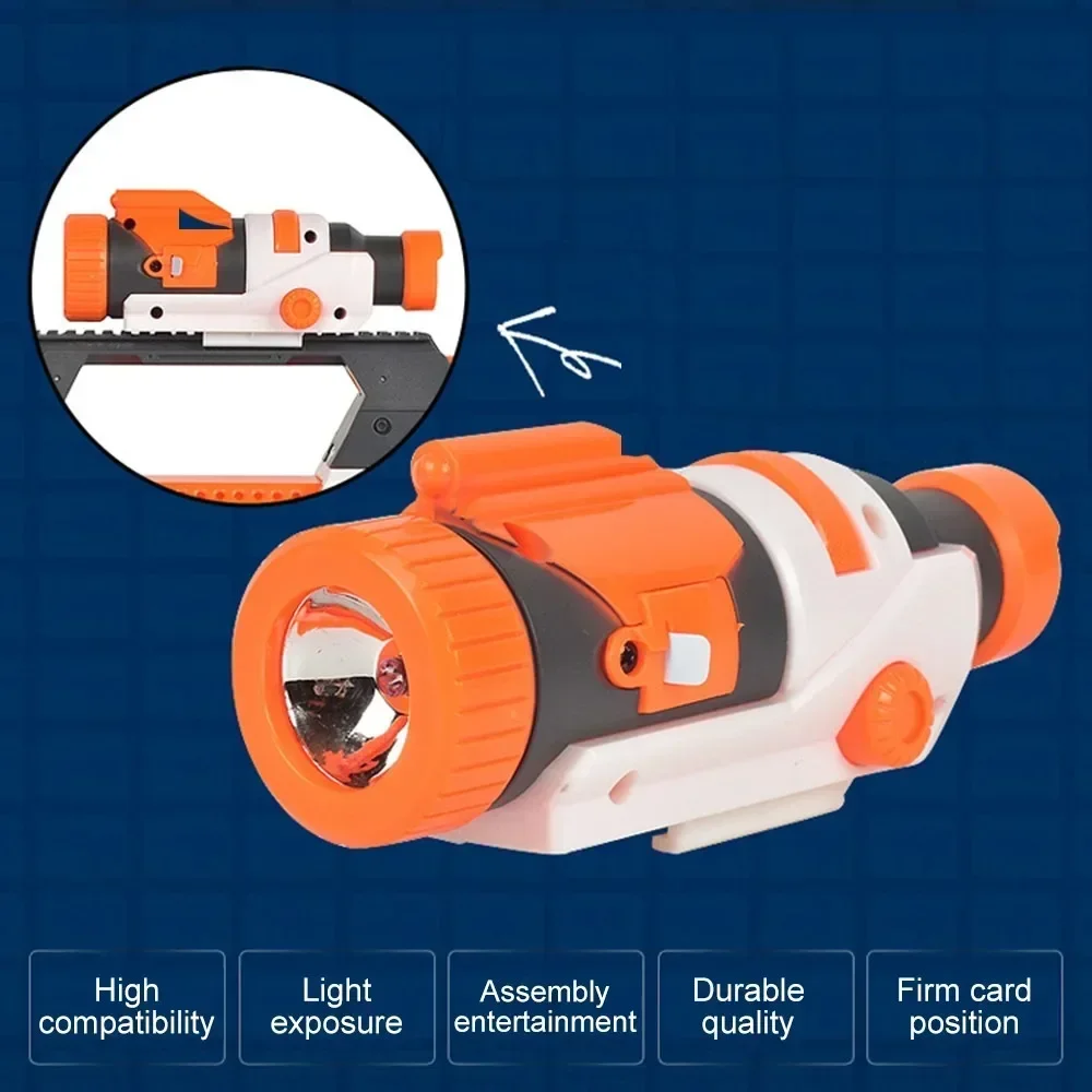 ปืนของเล่นดัดแปลงสําหรับ Nerf N-strike Elite Series Muffler หางสต็อกไฟฉาย Universal ปืนของเล่นอุปกรณ์เสริม